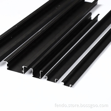 Custom U-Shape Black LED Light Trough Aluminium Profile Extrusion